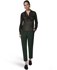 Donna Karan New York Women's Satin Back Crepe Long-Sleeve Top