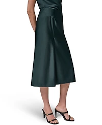 Donna Karan New York Women's Sheen Ponte Midi Pencil Skirt