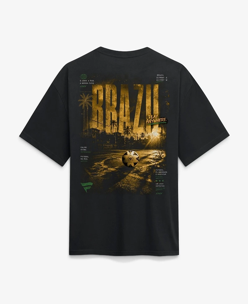 Fanatics Men's Black Brazil Streets Of The World Heavyweight T-Shirt