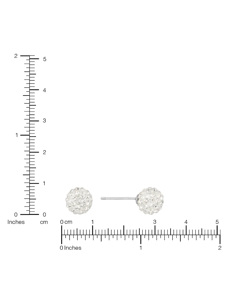 Macy's 8mm Crystal Ball Stud Earrings