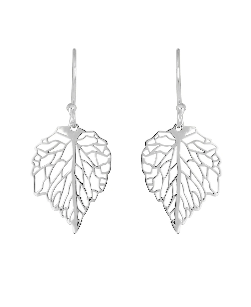Macy's Laser Cut Maple Leaf Drop Earrings