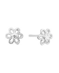 Macy's Cubic Zirconia Open Flower Stud Earrings