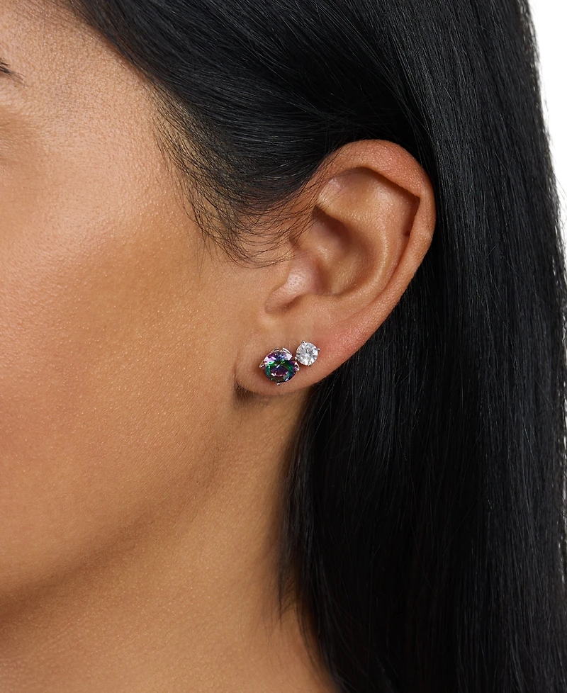 Macy's 8mm Mystic Cubic Zirconia Stud Earrings