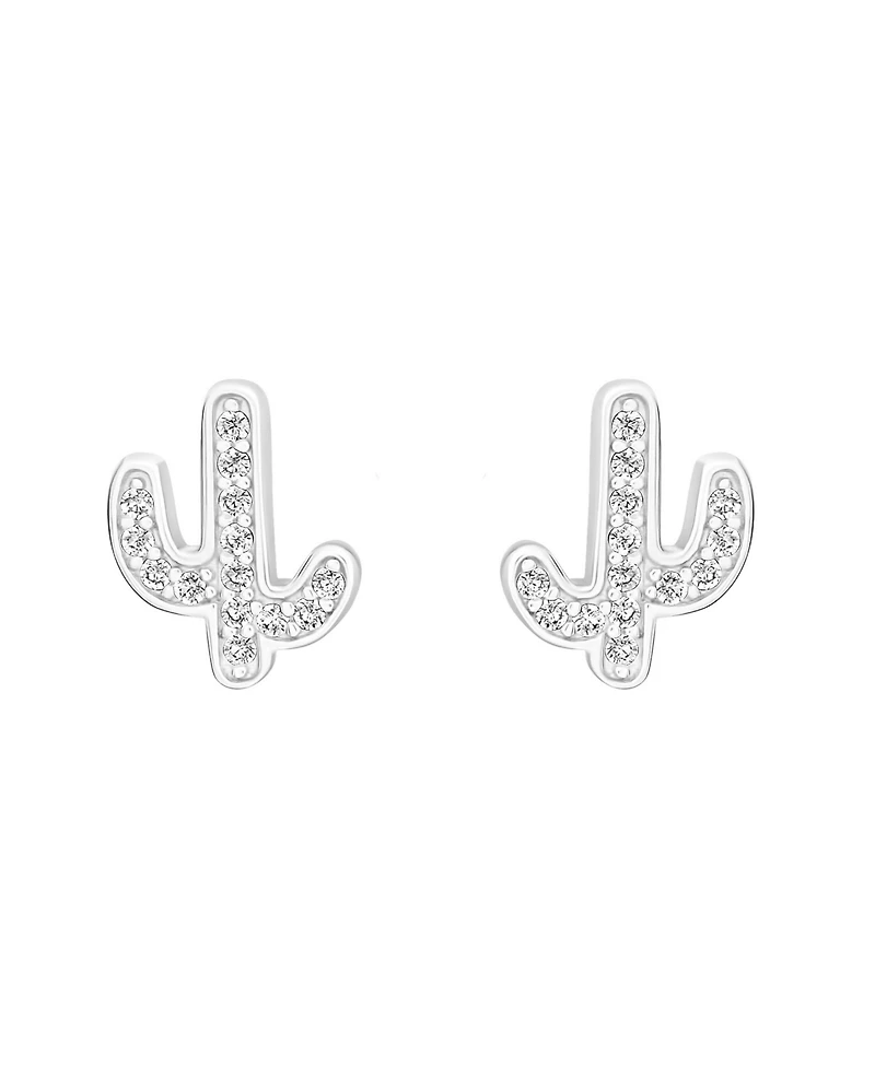 Macy's Cubic Zirconia Cacus Stud Earrings