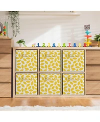 Sorbus 6 Pack 11 Inch Foldable Storage Cubes with Handle- for Organizing Home