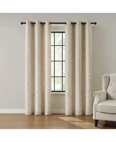 5th Avenue Lux Shelton Burn Out Grommet Window Curtain Panel Pair 2 Piece Window Curtain