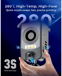Flashforge Fully Enclosed 3D Printer CoreXY 600 mm/s 0.4 and 0.6mm Quick Swap 280degree(s)C Nozzles 1 Click Auto Leveling 220×220×220mm