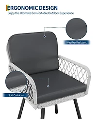 gaomon Set of 2 Modern Outdoor Armchairs