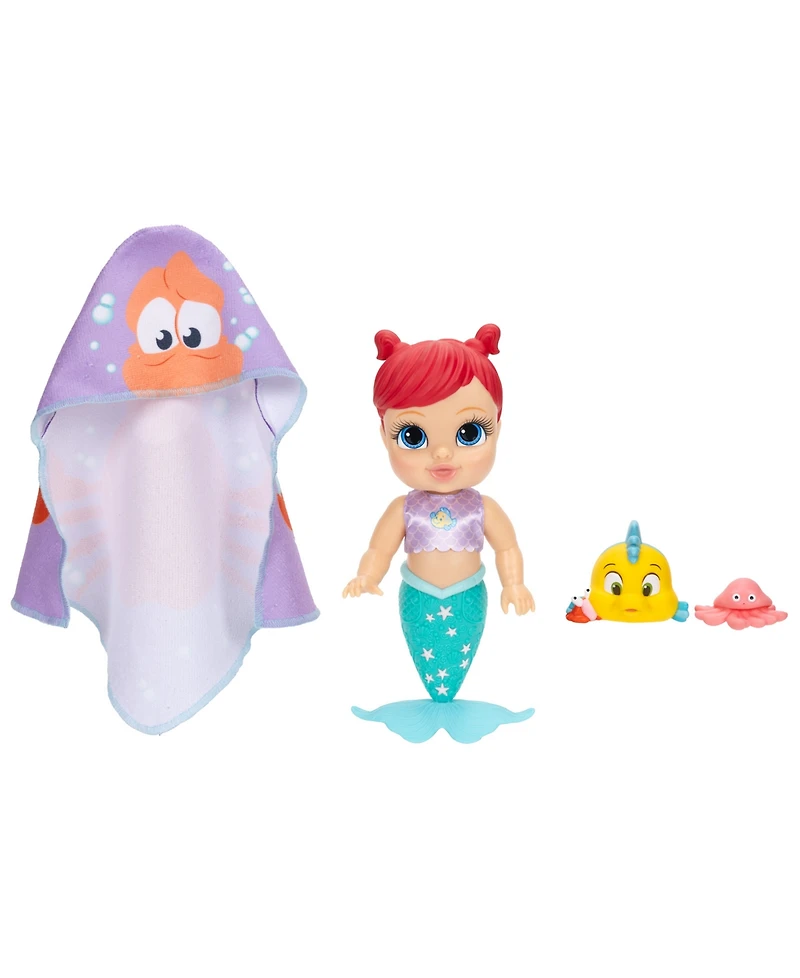 Disney Princess Bathtime Baby Ariel 12" Color-Changing Baby Doll, Ages 3+