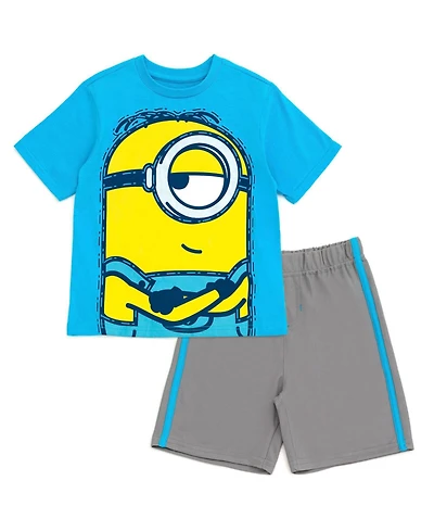 Minions Toddler Boys' (2T-4T) Athletic 2-Piece T-Shirt and Shorts Set