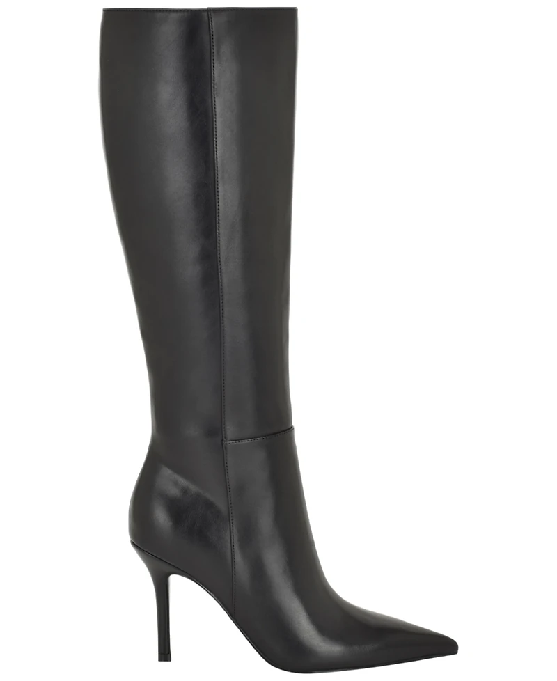 Nine West Women's Gerty Tall Wide Calf Stiletto Dress Boots
