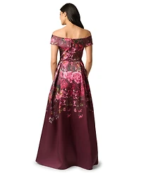 Adrianna Papell Women's Off-the-Shoulder Printed Dress