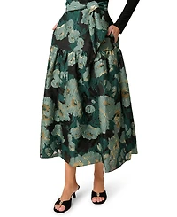 Adrianna Papell Women's Floral Jacquard V-Neck Dress