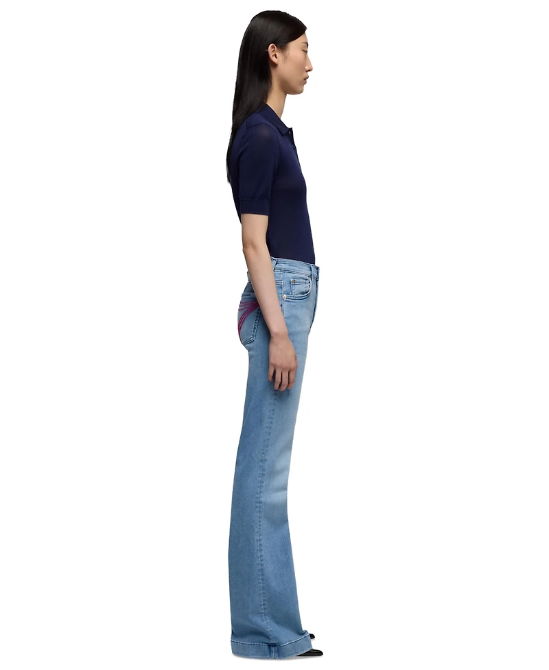 7 for All Mankind Women's Dojo Tailorless Flare-Leg Jeans