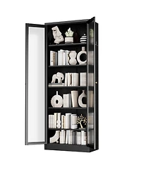 Streamdale Furniture 72" Tall Metal Kitchen Pantry Cabinet with 5 Adjustable Shelves