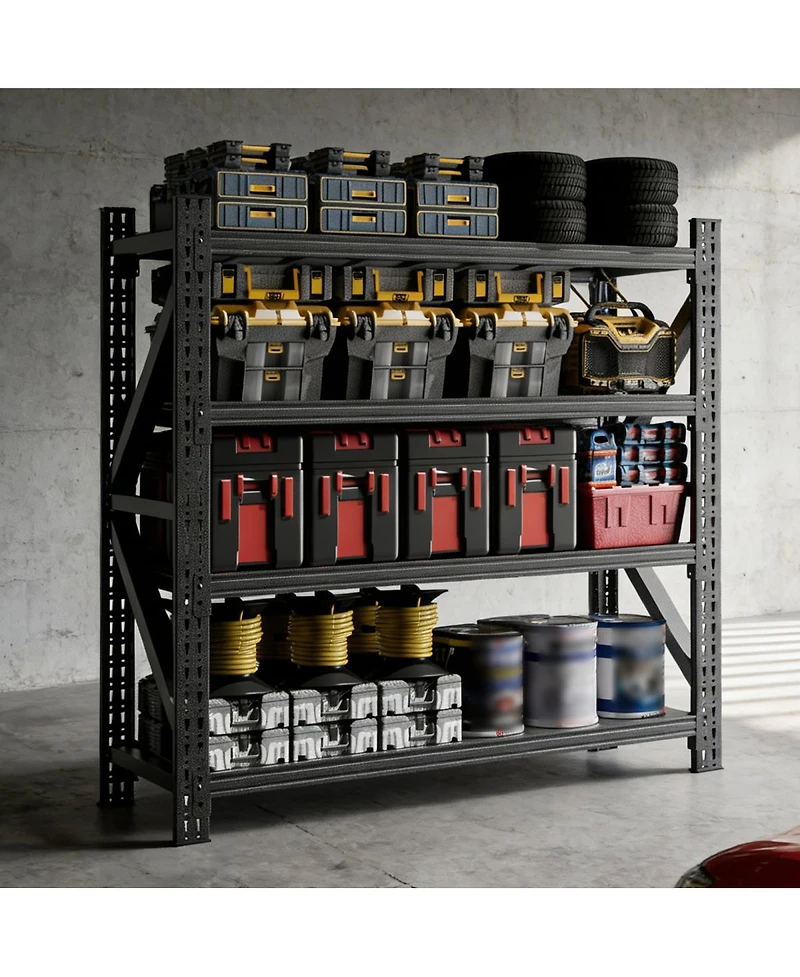 Streamdale Furniture 5000 Lbs Heavy Duty 4-Shelf Adjustable Metal Garage Storage Unit