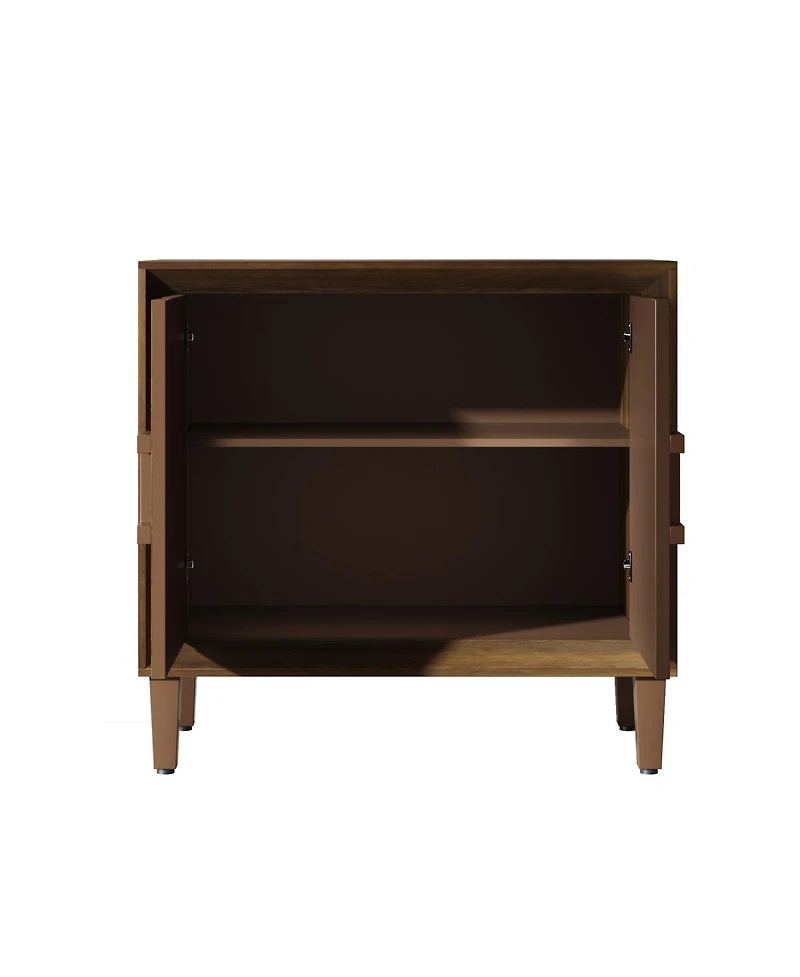 Streamdale Furniture 31.5" Mid-Century Sunburst Credenza with Adjustable Shelves