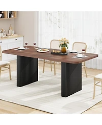 gaomon Modern Dining Table for 6-8, 71" Rectangular Farmhouse Kitchen Table for Home Office, Dining
