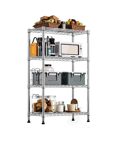 Streamdale Furniture 4-Tier Steel Wire Storage Shelving Unit, 1000 lbs Capacity