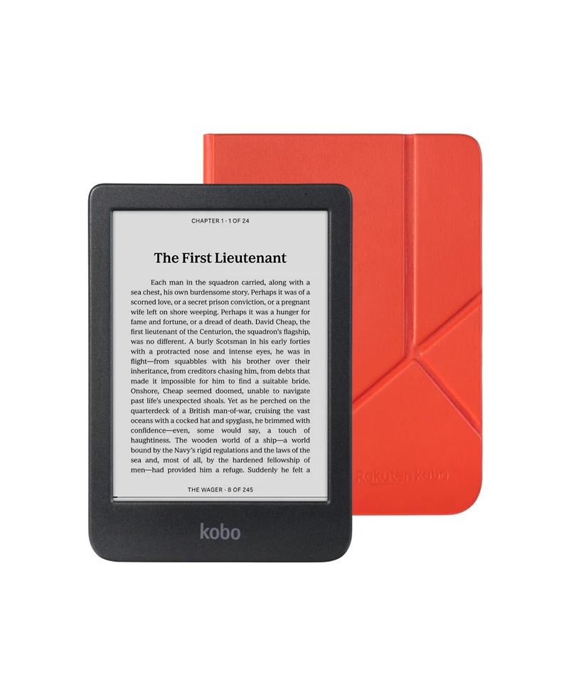 Kobo Clara Bw Waterproof 6" 16GB E-Reader and Case Bundle