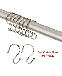 Utopia Alley Aluminum Double L Shaped Shower Rod 72" L, with Hooks and Ceiling Support