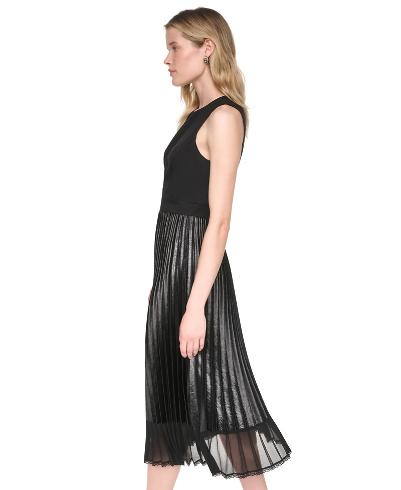 Dkny Women's Scoop Neck Sleeveless Midi Dress
