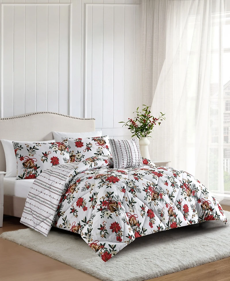 Lenox Christmas Trimmings 4-Piece Comforter Set, King