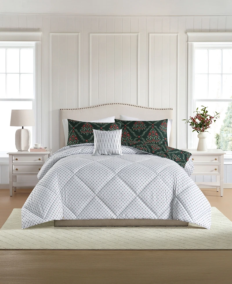 Lenox Holly Tree 3-Piece Comforter Set, Twin