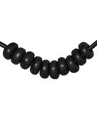 Donna Karan New York Black-Tone Matte Beaded Resin Flex Bracelet