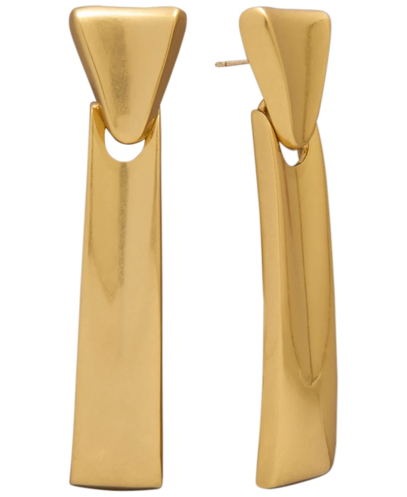 Donna Karan New York Gold-Plated Valley Linear Earrings