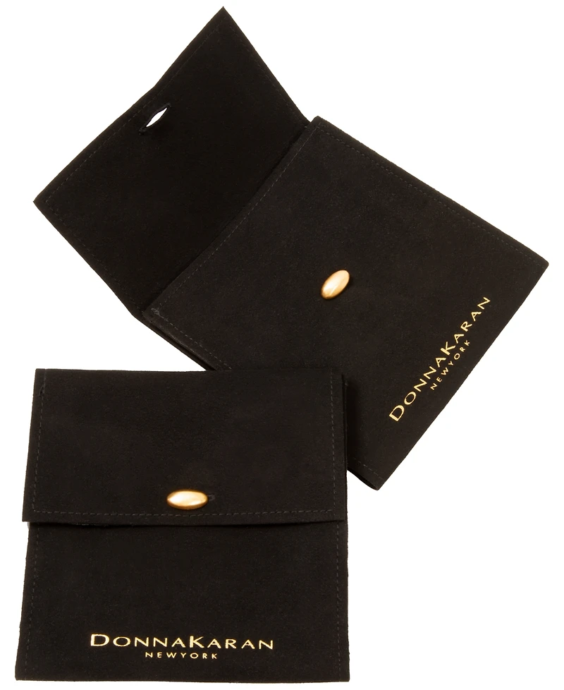 Donna Karan New York Black-Tone Resin Linear Drop Earrings