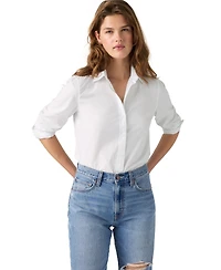 Levi's Women's Carlile Classic Poplin Long-Sleeve Shirt