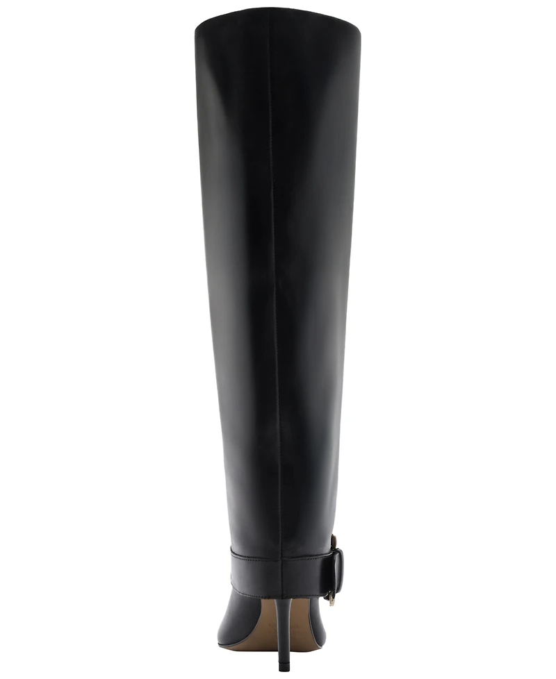 Arezzo Women's Kenny Mid Stiletto Buckle Dress Boots