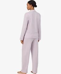 Lauren Ralph Women's Notch Collar and Mid-Rise Pant Set