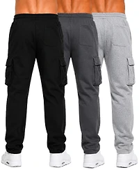 Blue Ice Men's Fleece-lined Cargo Sweatpants, 3-Piece