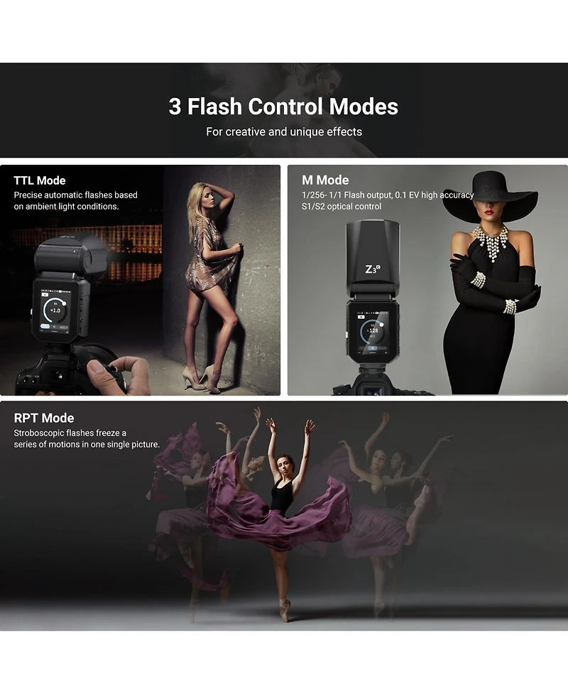 Neewer Z3-c Camera Flash with 100Ws, 3000mAh, Ttl for Canon Cameras