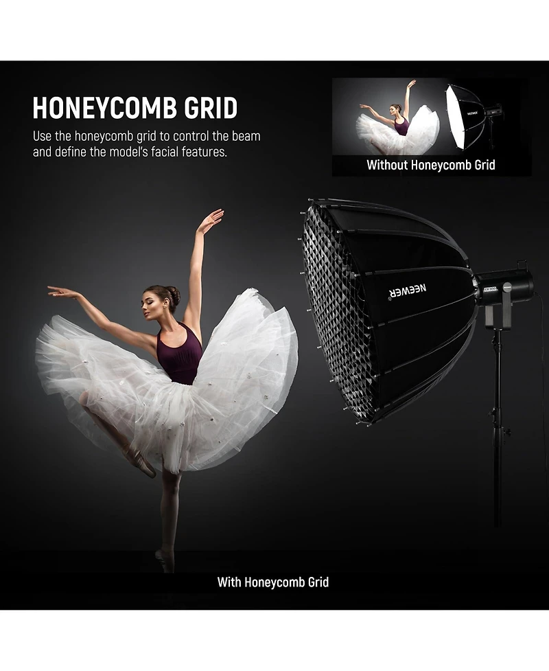 Neewer NS39P Double-Diffusion Quick-Release Softbox for Godox Aputure 600d