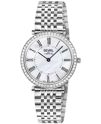 Gevril Women's Atelier 57 Swiss Quartz Diamond Silver Stainless Steel Bracelet Watch