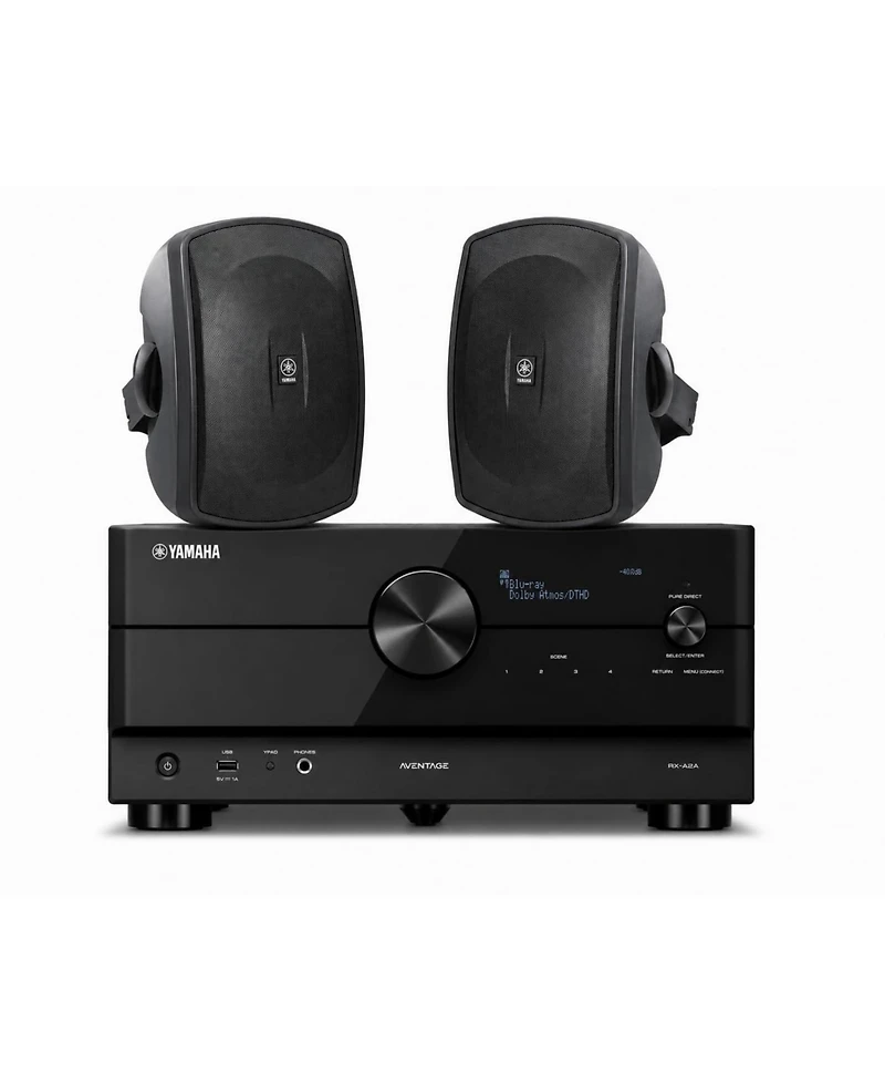 Yamaha Rx-A2A 7.2-Channel 8K Av Receiver with Outdoor Speakers