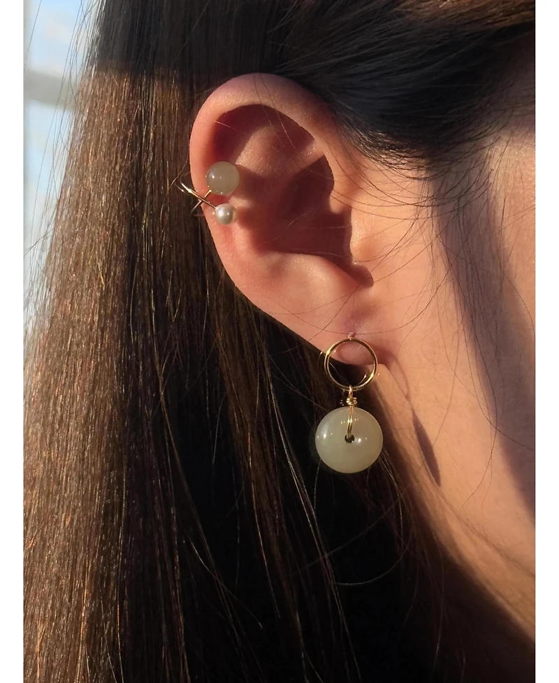 seree Colette — Jade and pearl ear cuffs