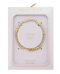 Unwritten Cubic Zirconia "Mama" Tennis Bracelet