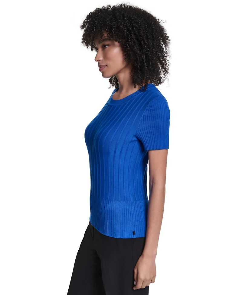 Karl Lagerfeld Paris Women's Crewneck Short-Sleeve Sweater