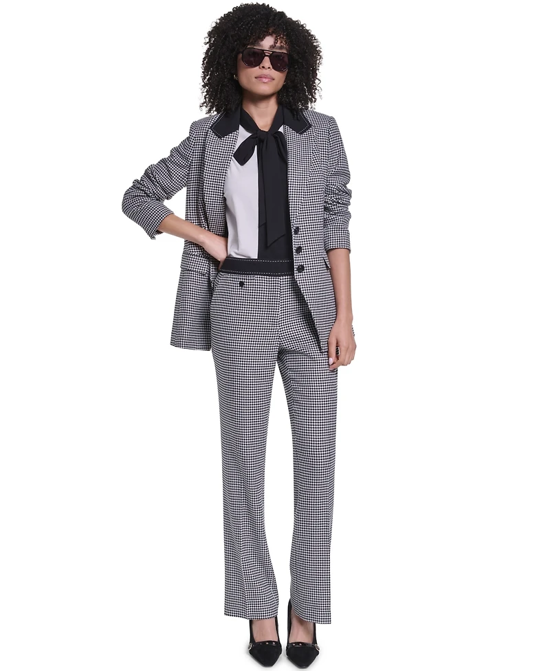 Karl Lagerfeld Paris Women's Mid-Rise Flare Pants