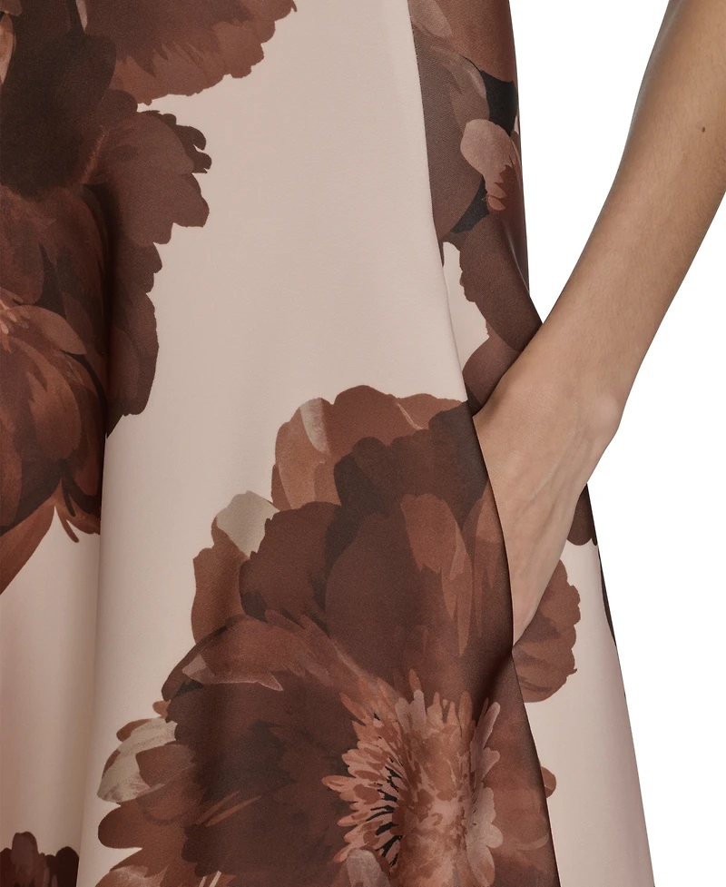 Calvin Klein Women's Printed Scuba Fit & Flare Dress