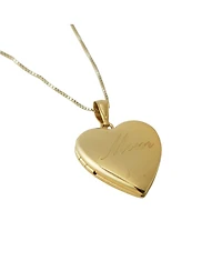 The M Jewelers Mom Engraved Photo Locket Necklace