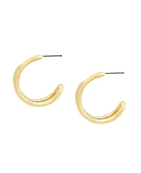 Robert Lee Morris Soho Gold Fluid Bypass Small Hoop Earrings