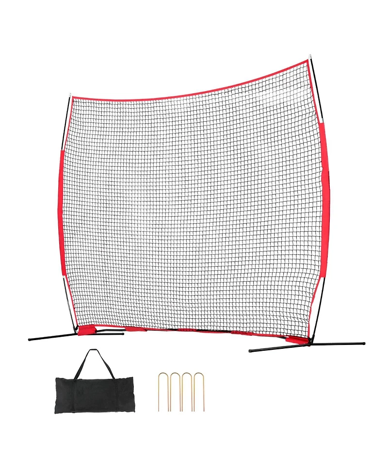 Vevor Barricade Backstop Net Ball Sports Barrier Softball Practice Net 12x9ft