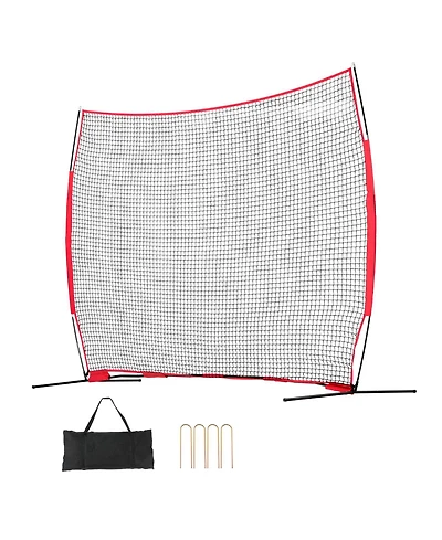 Vevor Barricade Backstop Net Ball Sports Barrier Softball Practice Net 12x9ft