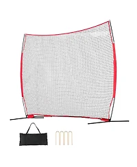 Vevor Barricade Backstop Net Ball Sports Barrier Softball Practice Net 12x9ft