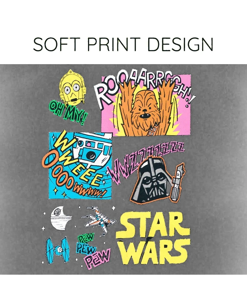 Star Wars Girls' 2-Piece Cropped Tee and Bike Shorts Set